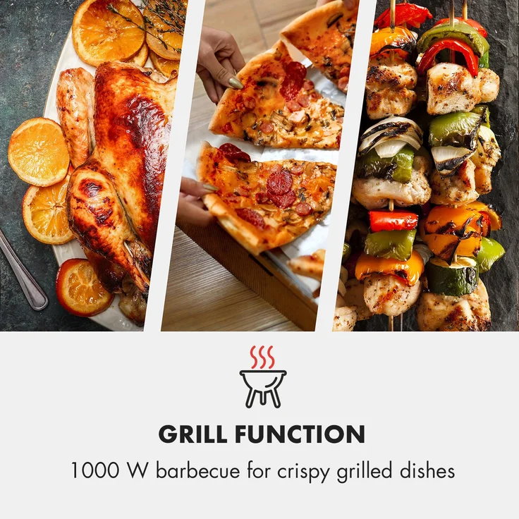 Klarstein Victoria 20 Mikrowelle mit Grill, Einbaugerät, 20 Liter Garraum, 800 Watt, Schwarz – Bild 2