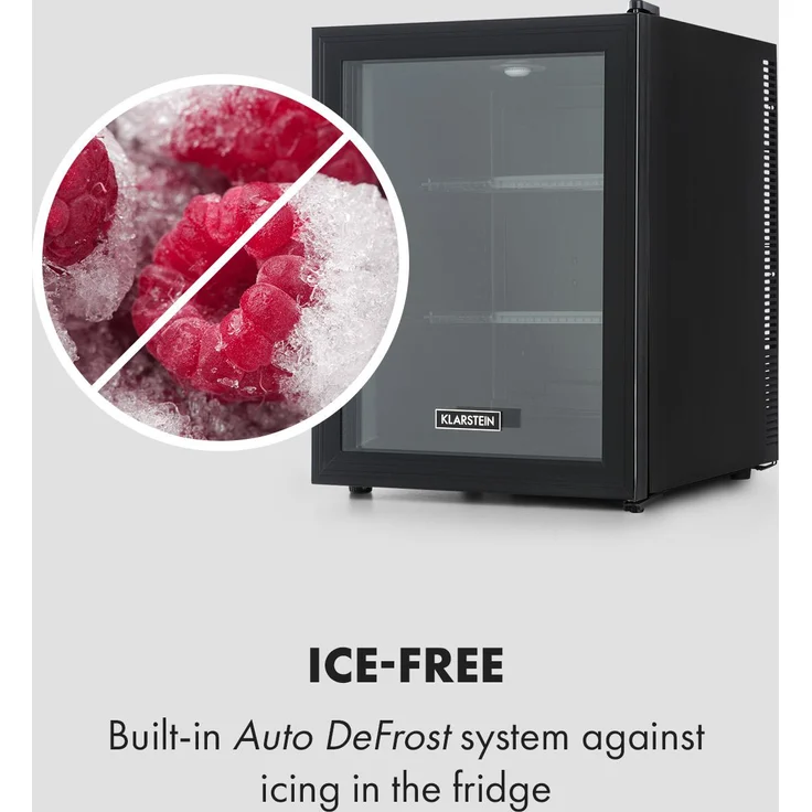 Brooklyn 24L Kühlschrank A LED Kunststoff-Einsatz Glastür schwarz Schwarz, 42 Ltr – Bild 4