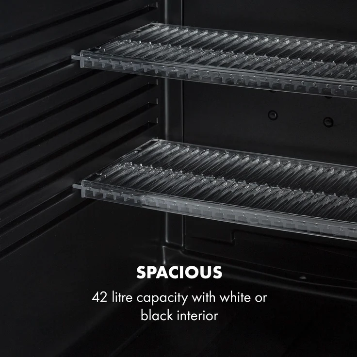 Brooklyn 24L Kühlschrank A LED Kunststoff-Einsatz Glastür schwarz Schwarz, 42 Ltr – Bild 8