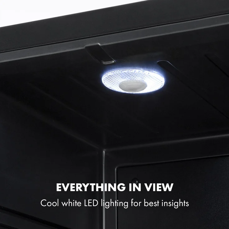 Brooklyn 24L Kühlschrank A LED Kunststoff-Einsatz Glastür schwarz Schwarz, 42 Ltr – Bild 6