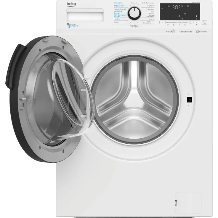 Beko WDW85141Steam1 7161549100, Waschtrockner, Energieeffizienzklasse D, Standgerät, Breite 60 cm, Geräuschemissionsklasse C, Dampffunktion – Bild 8