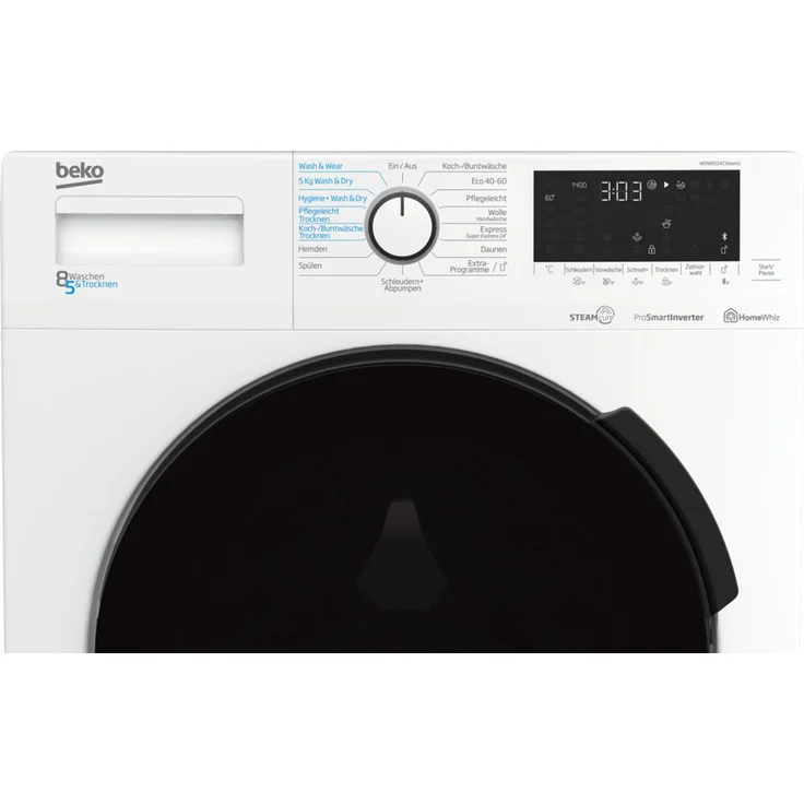 Beko WDW85141Steam1 7161549100, Waschtrockner, Energieeffizienzklasse D, Standgerät, Breite 60 cm, Geräuschemissionsklasse C, Dampffunktion – Bild 7