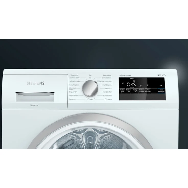 Siemens WT45HV90, Wärmepumpentrockner, A++, Fassungsvermögen 8 kg, Standgerät, Breite 59,8 cm, Kindersicherung, Knitterschutz – Bild 5