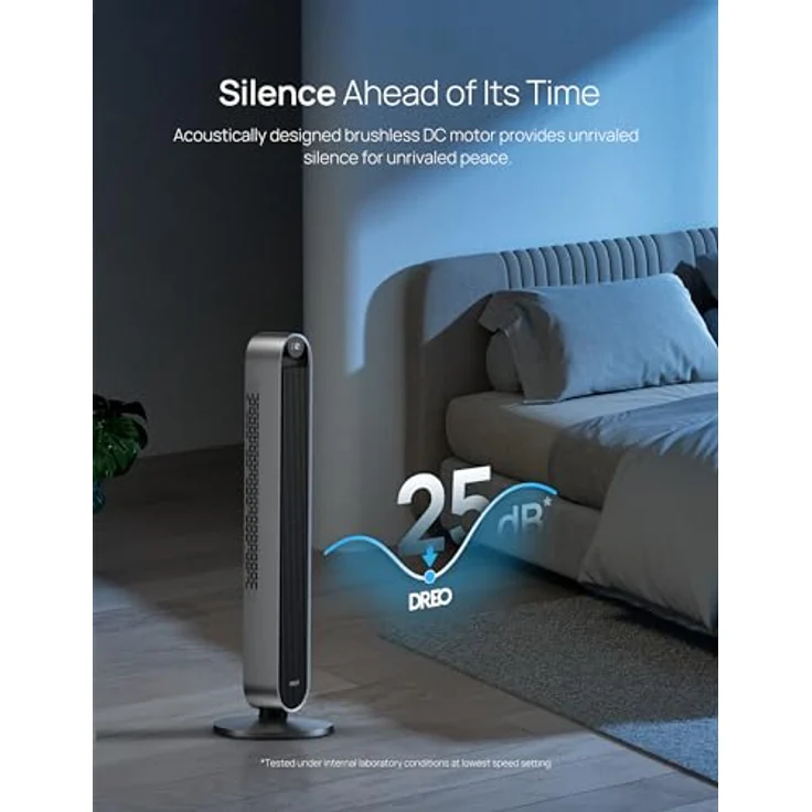 Dreo Pilot Max S Smart Turmventilator, leise 25dB, WiFi Alexa, 120° Oszillation, 12 Stufen – Bild 5
