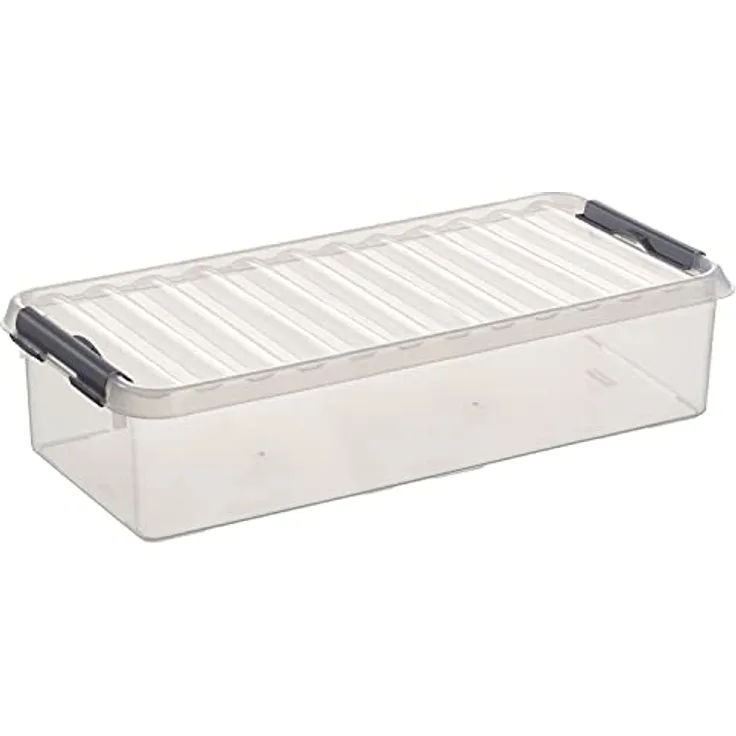 Sunware Q-Line Aufbewahrungsbox, transparent, Metallic, 6,5 Liter