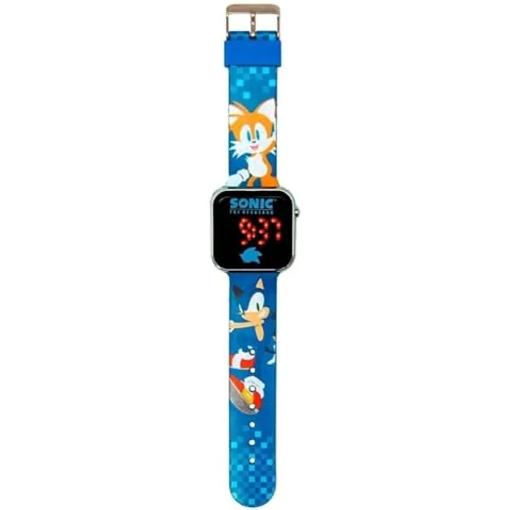 Accutime Lässige Uhr SNC4198M, LED-Kinderuhr im Sonic Design blau, 12/24-Stunden-System, weiches Acryl-Armband - Preisvergleich