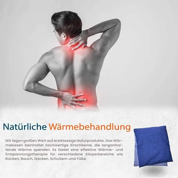 IEA Medical Kirschkernkissen Mikrowelle, Wärmekissen, Getreidekissen, Kirschkernkissen Nacken Schulter, Kirschkernkissen XXL, Wärmekissen Rücken – Bild 3