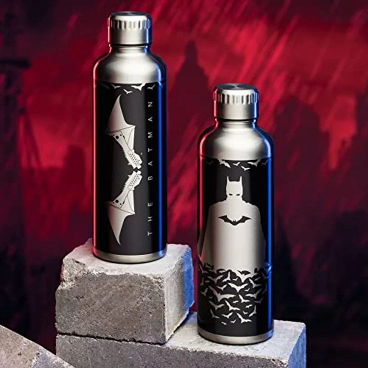 Paladone PP9773TBM Batman Wasserflasche, Edelstahl, 500 milliliters, Mehrfarbig – Bild 2