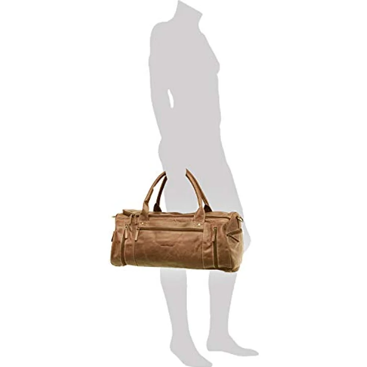Greenburry Vintage Reisetasche, 50 cm aus 100% Leder in braun, ideal für Reisen – Bild 7