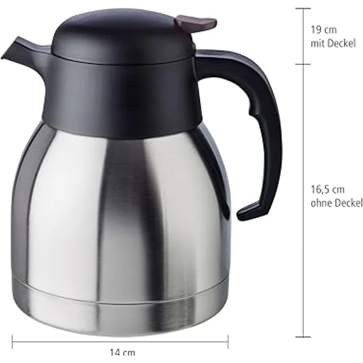 Aps Isolierkanne Classic, 1,0 Liter, Edelstahl – Bild 3