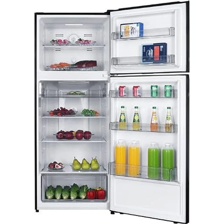 CONTINENTAL EDISON CEF2D413NFB Kühl-Gefrierschrank 413 L, No Frost, 2 Türen, Digitaldisplay, LED, Schwarz – Bild 3