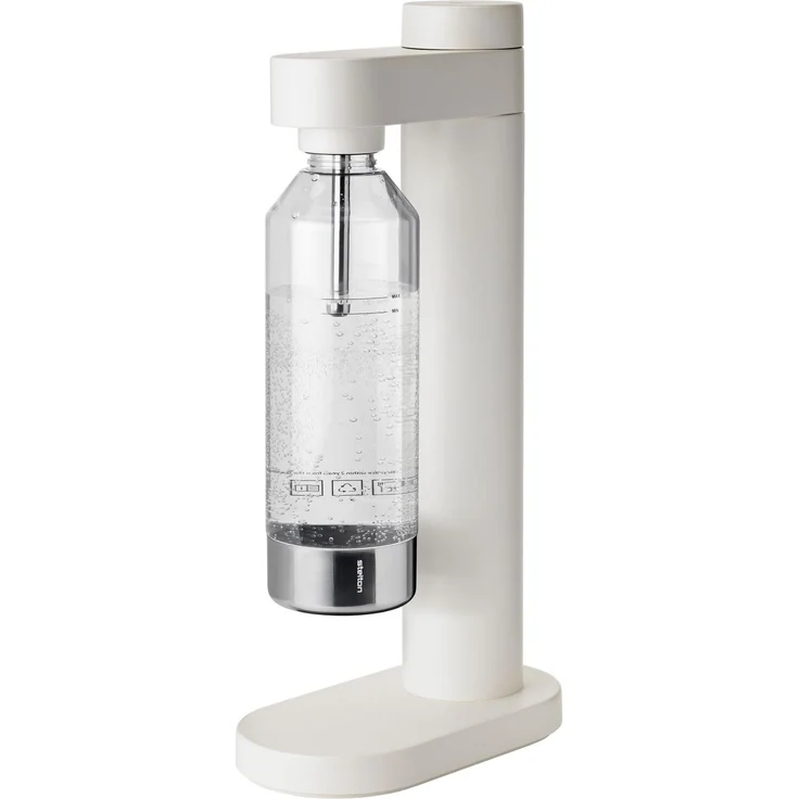 Stelton Brus Wassersprudler, Soft White, edles Design und einfache Handhabung