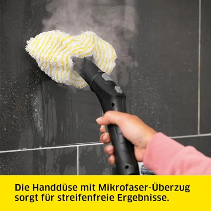 Kärcher Dampfreiniger SC 4 EasyFix, Dampfdruck: 3,5 bar, Aufheizzeit: 4 min., Leistung: 2.000 W, Flächenleistung: 100 m², 2-Tank-System: 0,5 l + 0,8 l, mit Bodenreinigungsset EasyFix, Düsen und Bezüge – Bild 5