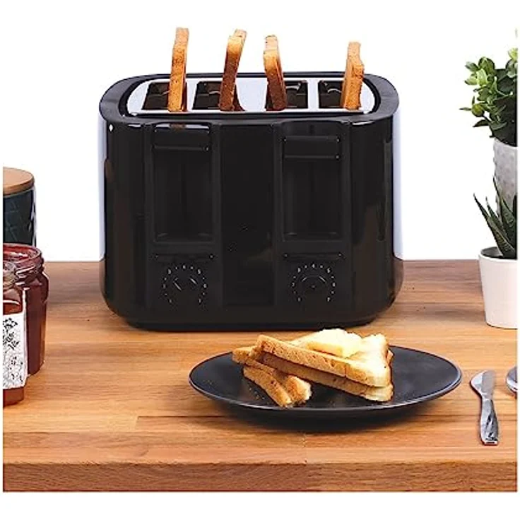 LIVOO 4-Scheiben-Toaster Toastgerät Toastautomat DOD167N schwarz – Bild 2