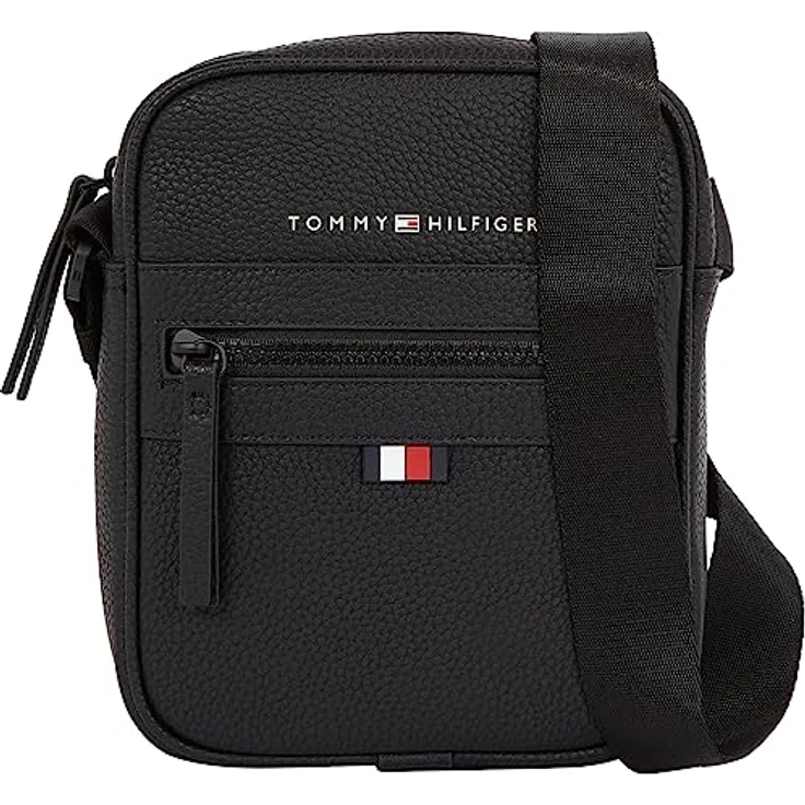 Tommy Hilfiger Essential Umhängetasche, 17.5 cm x 7 cm x 21.5 cm, schwarz, 100% Polyurethan – Bild 1