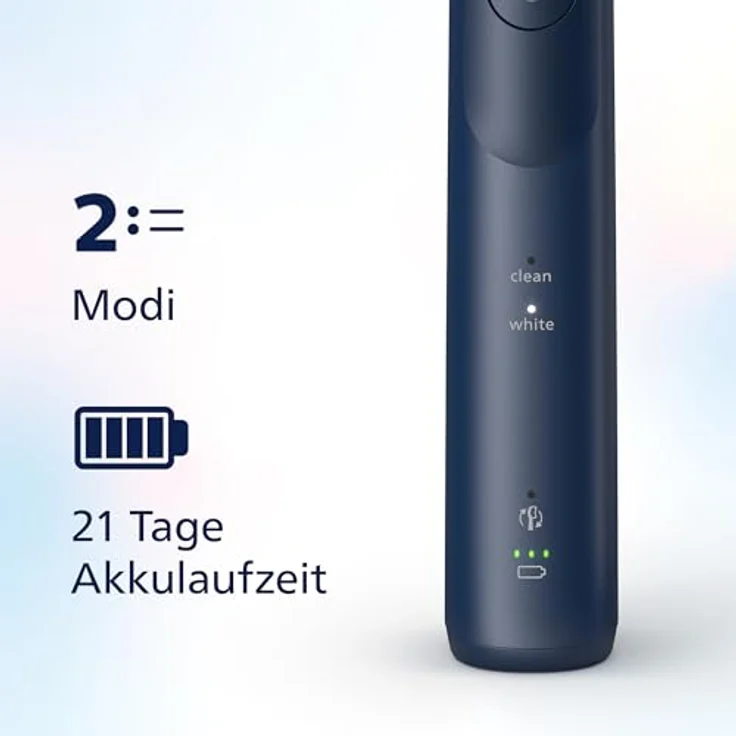 Philips Sonicare 5500 HX7113/01, elektrische Schallzahnbürste mit 2 Putzmodi, Andruckkontrolle, Navy – Bild 4