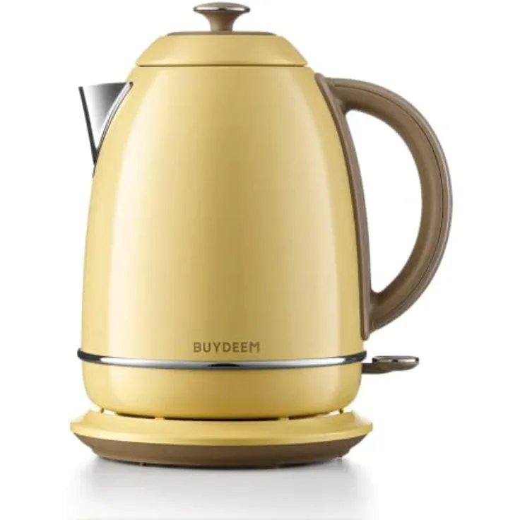 Buydeem K640 Wasserkocher, Teekanne Elektrisch, Mellow Yellow, EU