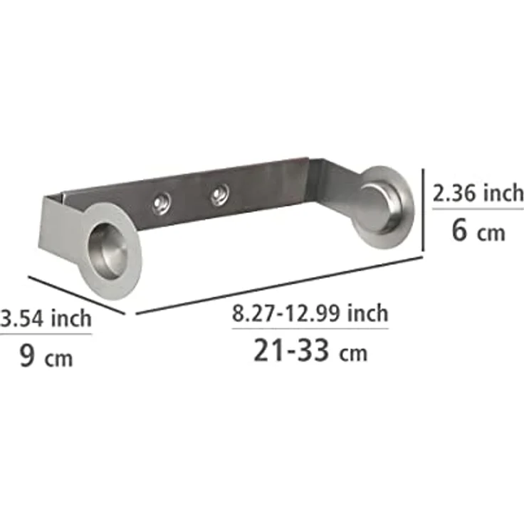 Wenko Universal Küchenrollenhalter Cerri, Edelstahl rostfrei, 21-33 x 6 x 9 cm, silber matt – Bild 4