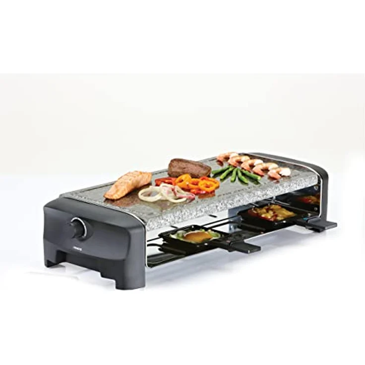 Princess Raclette Steingrill - für bis zu 8 Personen mit 8 Pfännchen und regelbarem Thermostat, 162830 – Bild 3