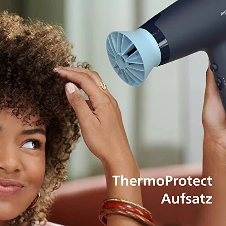 Philips BHD360/20 Series 3000 Haartrockner, 2100 Watt, inkl. Diffusor, ThermoProtect, Diffusor, Konzentratordüse (14 mm), schwarz – Bild 4