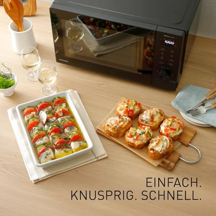 Panasonic NN-GD35QBEPG, 29L Grill-Mikrowelle mit 1000 W, automatischem Auftauen, Kombinationsgaren und Timer, Schwarz – Bild 2