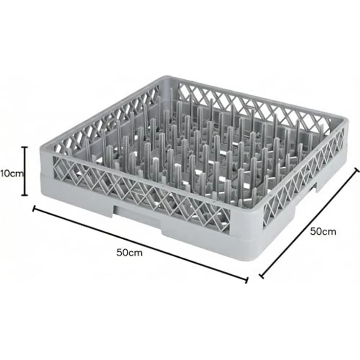 Morleos Spülkorb 50x50 für Gastro Spülmaschine, Tellerspülkorb 49x49x10 cm mit 64 Fingern, robust und hygienisch für Restaurant, Hotel und Catering – Bild 3