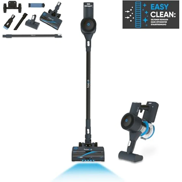 hoogo S7 Handstaubsauger, Beutellos mit HEPA-Filter, 60 Min Laufzeit, 500 ml, Schwarz, versandkostenfrei – Bild 8