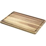 METALTEX 561306000 Schneidebrett 31 x 21 x 1,5 cm mit Saftrille aus Akazienholz/Schneidbrett