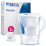 BRITA Wasserfilter-Kanne Marella weiß (2,4l) inkl. 3x MAXTRA PRO All-in-1 Kartusche – Filter zur Reduzierung von Kalk, Chlor, Blei, Kupfer & geschmacksstörenden Stoffen im Wasser