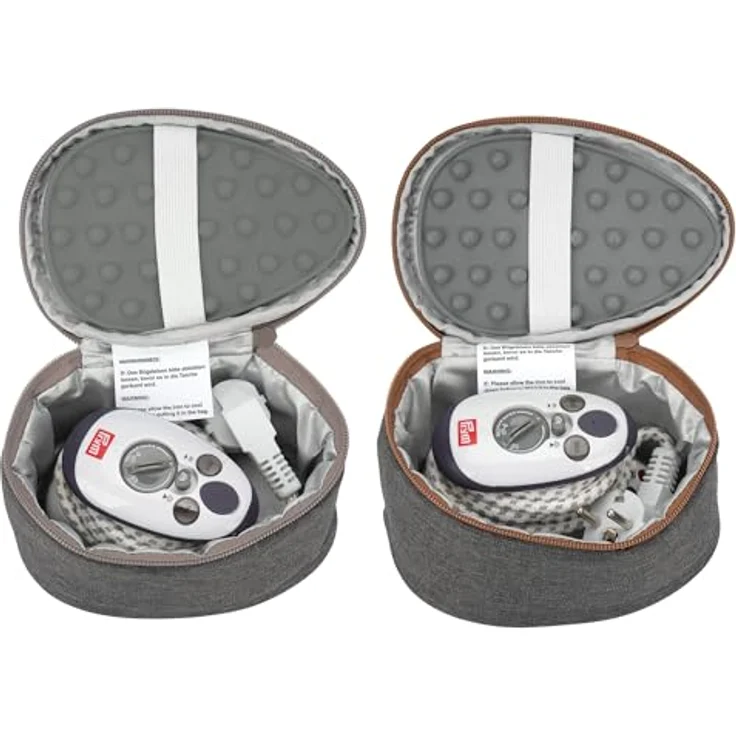 Semplix Prym Mini-Dampfbügeleisen Bundle, Reisebügeleisen mit Tasche und Silikonablage anthrazit/grau, 343 W – Bild 8