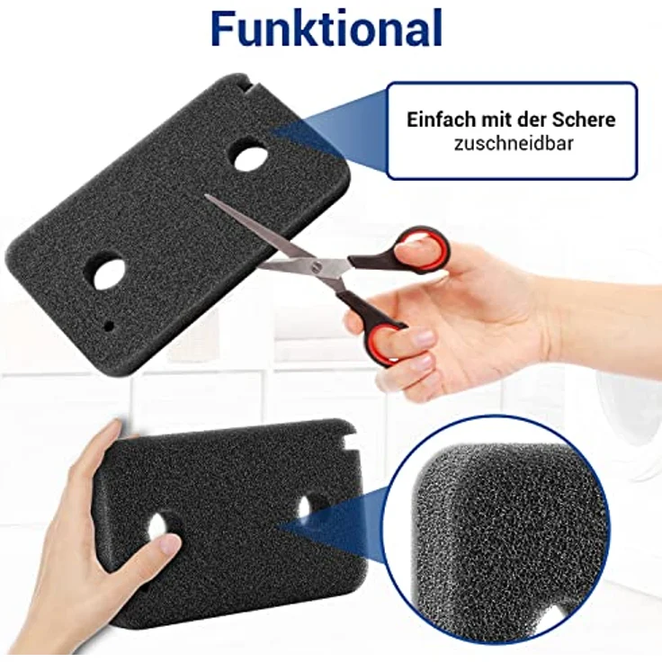 VIOKS Sockelfilter 220x135x30 mm, Ersatz für Miele 9499230 Trocknerfilter, hochwertiger Schaumstofffilter für Wärmepumpentrockner – Bild 4