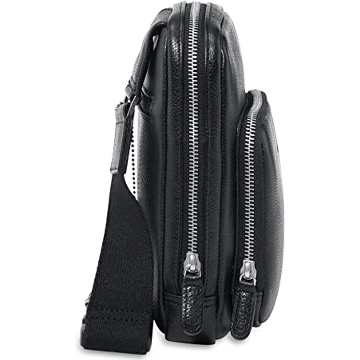 Picard Sling Bag Milano 8292, hochwertige Umhängetasche aus genarbtem Rindleder, schwarz, ideal für den Alltag – Bild 4