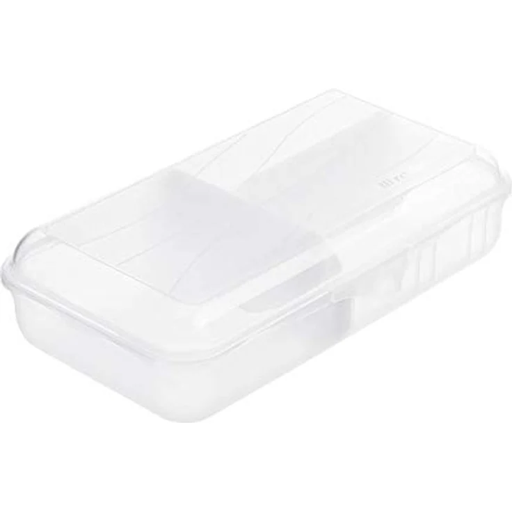 Rotho Fun Vesperdose mit 2 herausnehmbaren Trennwänden, Kunststoff (BPA -frei), transparent, Gr. L - 1.7 Liter (24,5 x 14,5 x 6,5 cm) – Bild 2