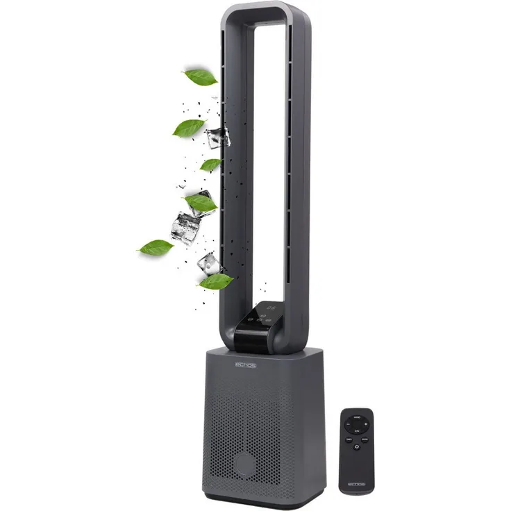 echos Turmventilator Echos Eco-118 Turmventilator, Fernbedienung, Oszillierend, 15h Timer, LED-Display