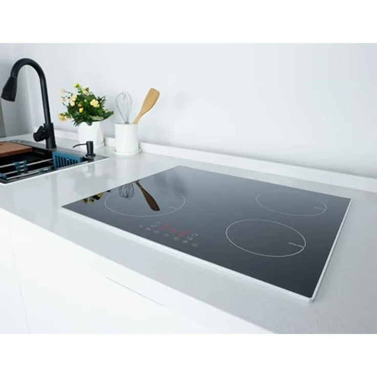 PKM Induktionskochfeld IN4BGN, 4 Kochzonen mit Boosterfunktion, Timer und Touch Control, 7360 W Gesamtleistung, 9 Heizstufen – Bild 4