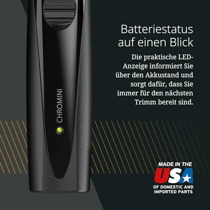 Wahl Chromini Cordless Hair Trimmer - Deutsch-Entwickelte Klinge, Lithium-Ionen-Energie & Geräuscharmer Motor – Bild 6