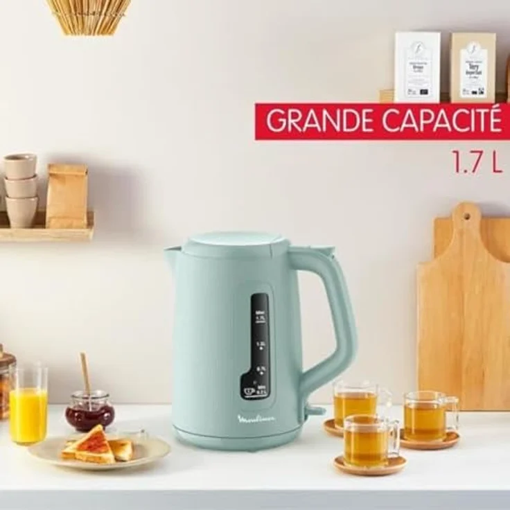 Moulinex Wasserkocher 1,7 L, leistungsstark mit stilvollem Design, Edelstahl – Bild 2