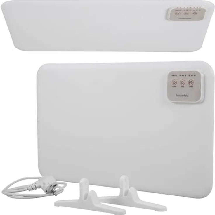 Heidenfeld Infrarotheizung HF-TH120, 120 Watt Tischheizung mit 3 Heizstufen, inklusive Timer und flexibler 3-in-1 Montage – Bild 1