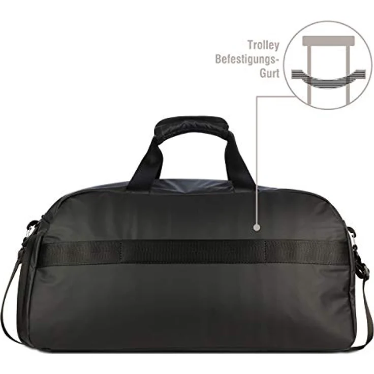 bugatti Blanc Weekender Reisetasche, 50 cm, schwarz, aus 100% Polyethylen mit kompakten Abmessungen von 50 x 25 x 27 cm – Bild 2