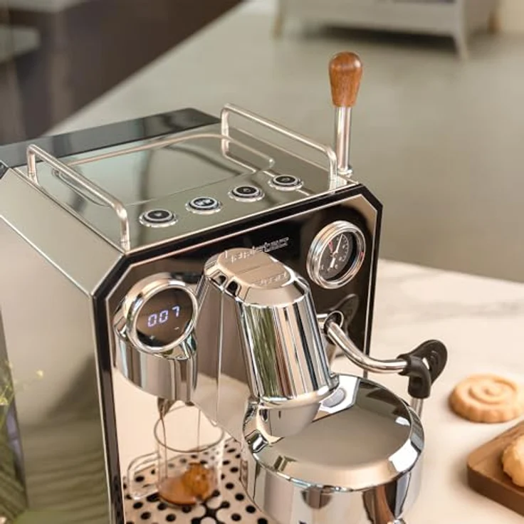 Cecotec Baristeo Intima, Siebträgermaschine mit 1850 Watt und 15 Bar Pumpdruck, Silber – Bild 7