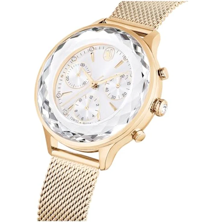 Swarovski Orbita Halskette, Kristall im Tropfenschliff, Mehrfarbig, Goldlegierungsschicht – Bild 4