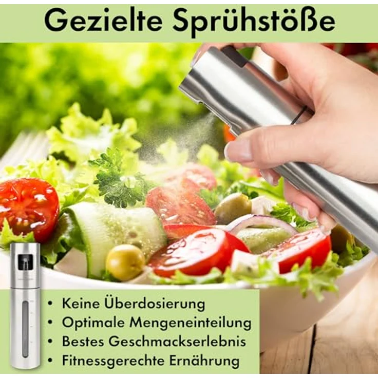 ProfiCook Salz-/Pfeffermühle PC-EOS 1270 inox 2er Set Essig- & Ölsprüher, hochwertiges Set für präzise Dosierung und intensiven Geschmack – Bild 6