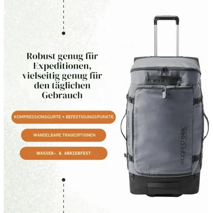 Eagle Creek Cargo Hauler XT, 2 Rollen Reisetasche aus 100% Nylon, 80 cm, grau – Bild 2