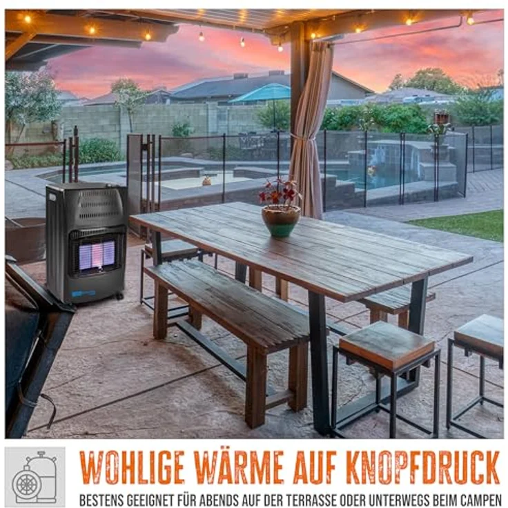 Güde GGH 4200 K Gasheizer, mobiler Bauheizer mit 3 Heizstufen, Piezozündung und thermischer Sicherung – Bild 5