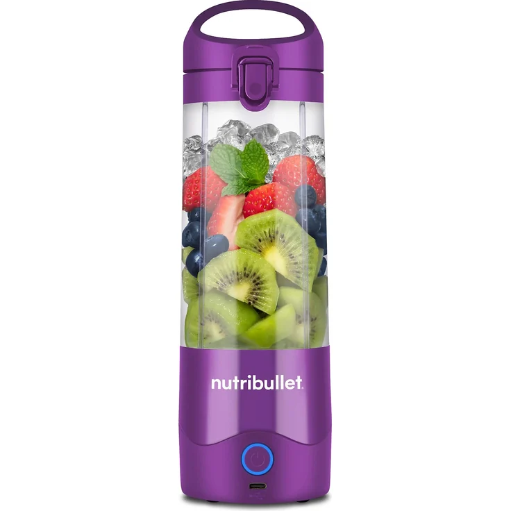 NutriBullet NBP003PU Portable Standmixer, 475ml, USB-C, BPA-frei, kabelloser Betrieb