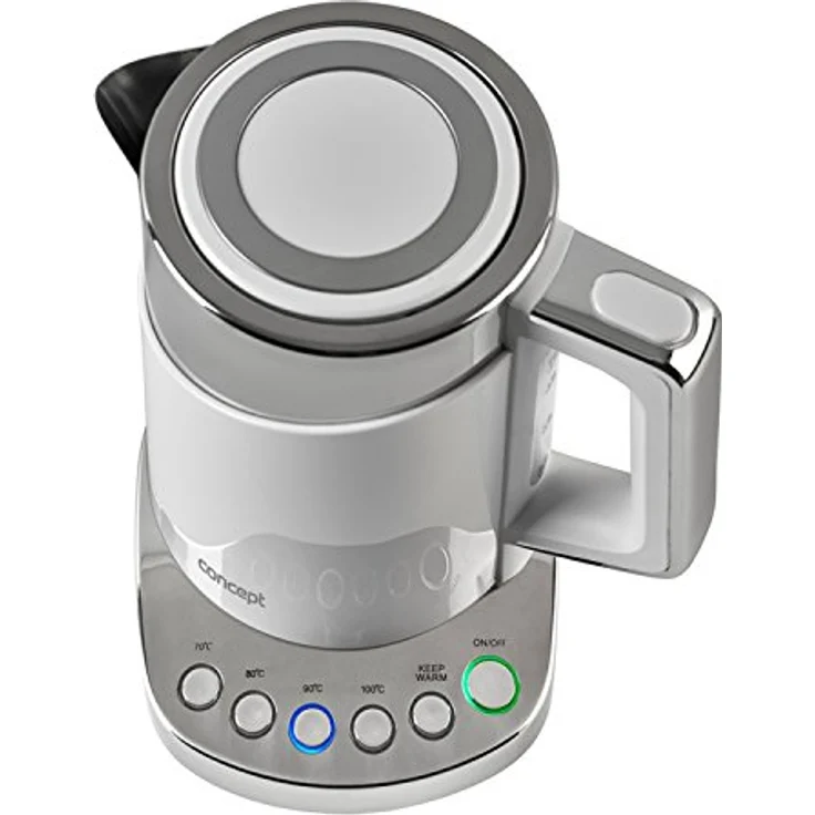 CONPT Hausgeräte RK 3170-3171 CONPT RK3170 Wasserkocher mit temperatureinstellung, COOL TOUCH, edelstahl, 1,7 L, Weiß, 2200 W, anti-kalk-filter, funktion KEEP WARM, Rostfreier Stahl, 1.7 liters – Bild 2