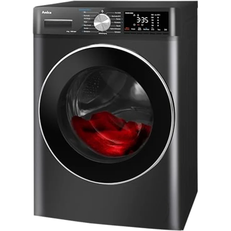 Amica WA 484 085 G Waschmaschine, dunkel Grau, 8,0 kg Fassungsvermögen, Energieeffizienzklasse A – Bild 3