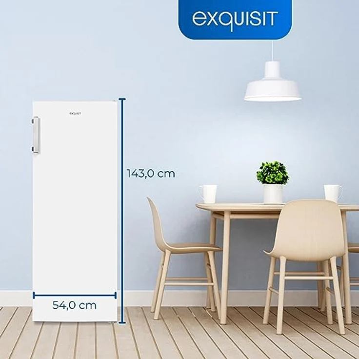 Exquisit Gefrierschrank GS5231-NF-H-040D weiss | Gefrierschrank NoFrost 161 L Volumen | Tiefkühlschrank 3 Schubladen | Gefrierschrank Gross Schnellgefrieren – Bild 4