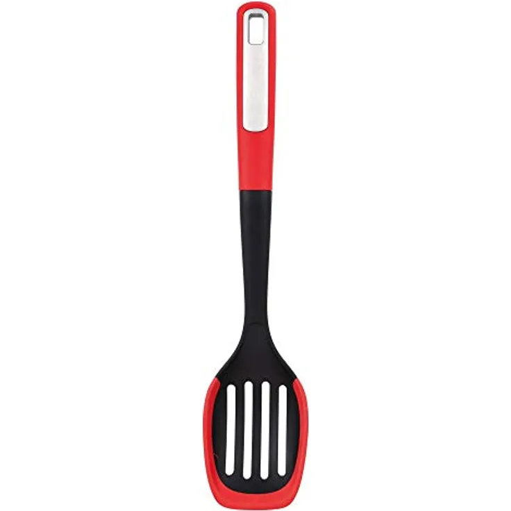 BERGNER BG-38871-RD SLOTTED SPOON 34X7.2X3.9CM BLACK&RED MARS BG Kochlöffel, Synthetisch, Multicolor