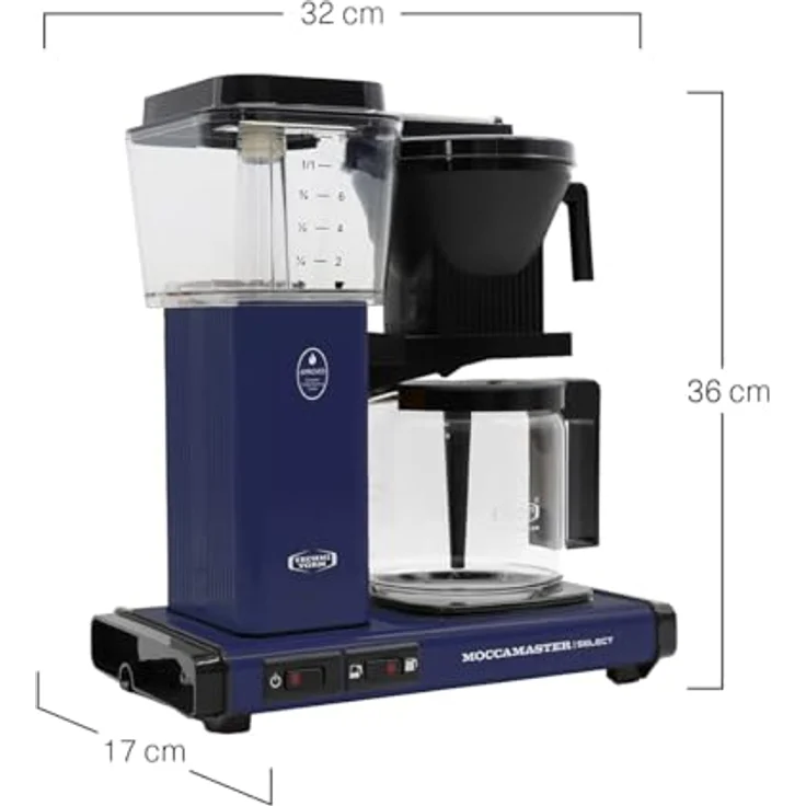 Moccamaster 53978 KBG Select Filterkaffeemaschine, Aluminum, 1.25 liters, Midnight Blue – Bild 2